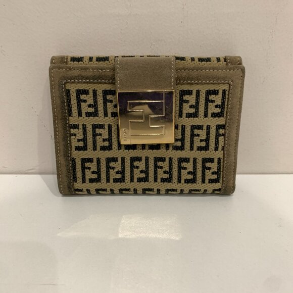 Fendi Handbags - Fendi Tan and Black Women's Wallet. Free Shipping